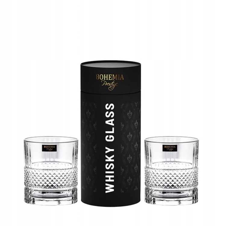 Kryształowe szklanki do whisky Bohemia Elegante 340ml 2szt