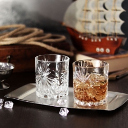 Kryształowe szklanki do whisky BOHEMIA Fiore 320ml 2szt