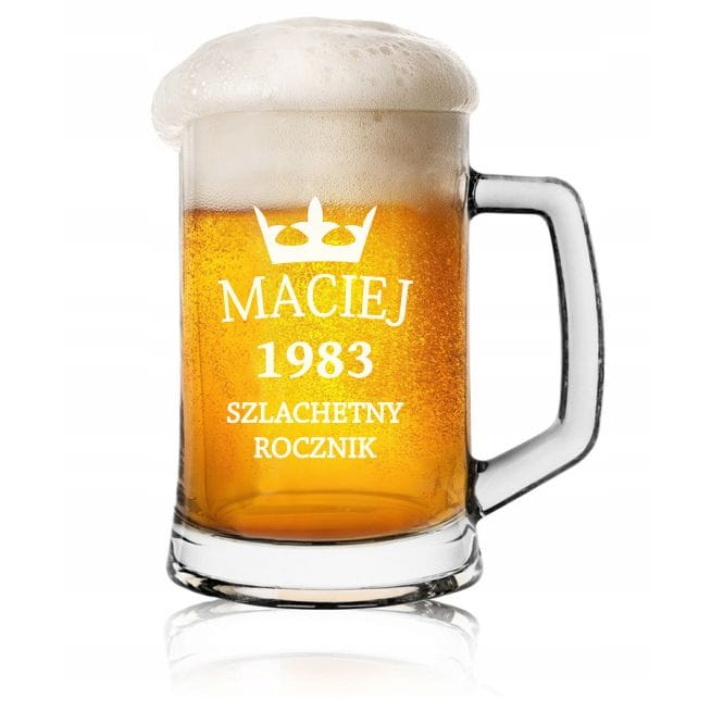 Kufel do piwa z grawerem na prezent 660ml 1szt