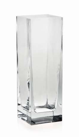 Przejdź do produktu Wazon szklany bezbarwny kwadratowy na kwiaty 30cm