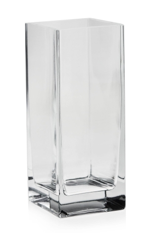 Przejdź do produktu Wazon szklany bezbarwny kwadratowy na kwiaty 25 cm