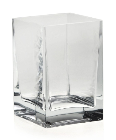 Przejdź do produktu Wazon szklany bezbarwny kwadratowy na kwiaty 15cm