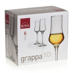 RONA kieliszki do GRAPPY likieru whisky 100ml 6szt