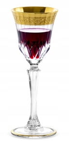 Kieliszki do wódki, likieru złote Bohemia MIRADOR 80ml