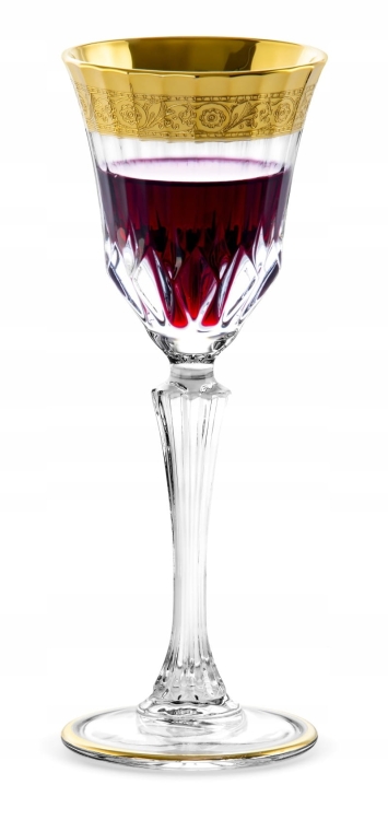 Kieliszki do wódki, likieru złote Bohemia MIRADOR 80ml