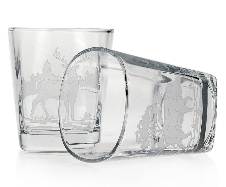 Szklanki do whisky "Myśliwskie" 300ml w skrzynce (9)