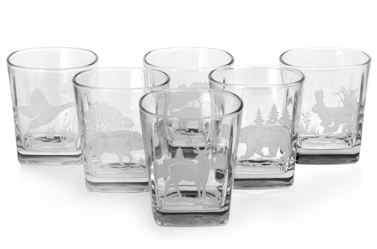 Szklanki do whisky "Myśliwskie" 300ml w skrzynce (9)