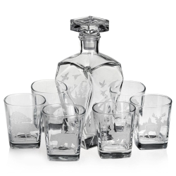 Myśliwski komplet do whisky 6+1 karafka 750ml + szklanki 300ml
