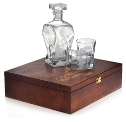 Komplet do whisky 6+1 "Myśliwski" karafka + szklanki w skrzynce (8)