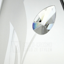 Wazon dekoracyjny SWAROVSKI 32cm "Tulipan" z grawerem, na ślub, podziękowania