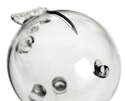 Duża szklana skarbonka ŚWINKA (4) z grawerem indywidualnym TWÓJ NAPIS