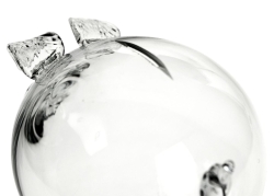 Bardzo duża szklana skarbonka ŚWINKA (3) z grawerem indywidualnym TWÓJ NAPIS