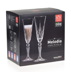 Kryształowe kieliszki do szampana RCR Melodia 160ml