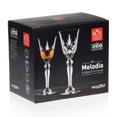 RCR MELODIA kieliszki do wódki likieru na stopce 50ml