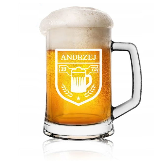 Kufel do piwa z grawerem na prezent 685ml 1szt