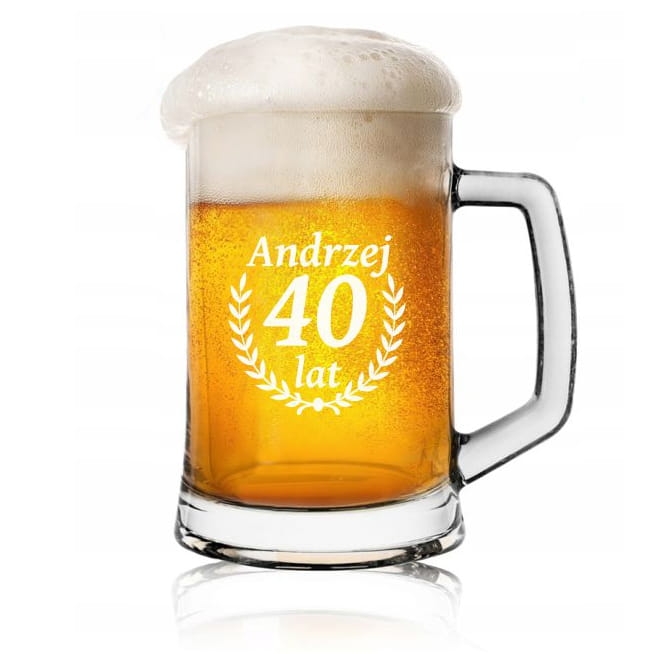Kufel do piwa z grawerem na prezent 685ml 1szt
