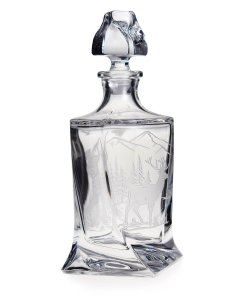 Komplet do whisky 6+1 kryształowy "Myśliwski" karafka + szklanki