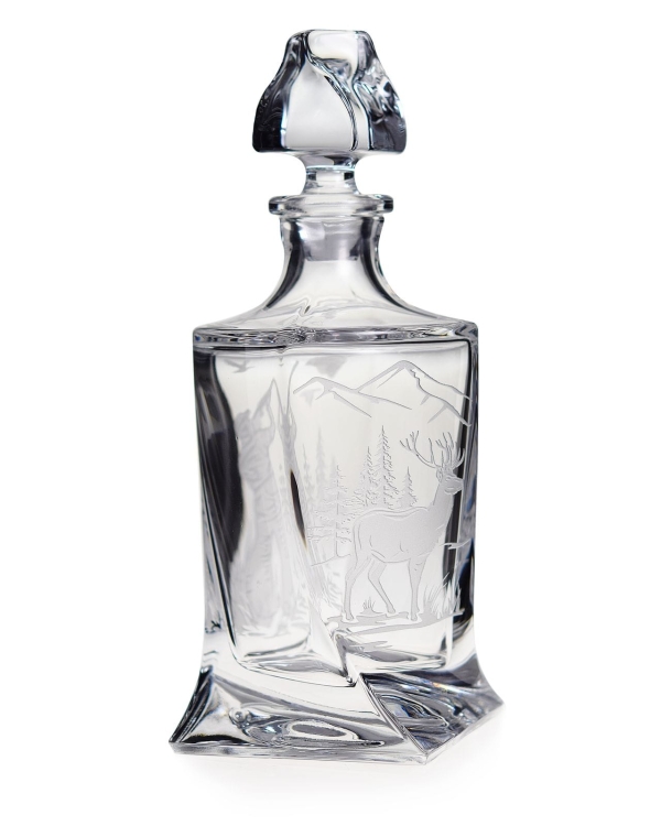 Komplet do whisky 6+1 kryształowy "Myśliwski" karafka + szklanki