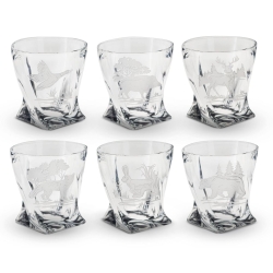 Komplet do whisky 6+1 kryształowy "Myśliwski" karafka + szklanki