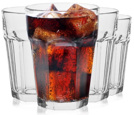 Przejdź do produktu Szklanki do napojów soków Trend Glass / Glasset ALVA | 370 / 425 ml | 4szt.