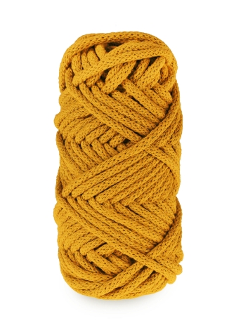 Przejdź do produktu Sznurek do rękodzieła makramy z rdzeniem Musztardowy 5mm 20m
