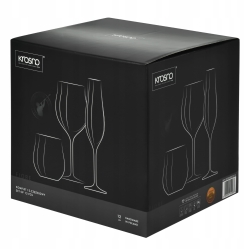 KROSNO Fiore kieliszki szklanki do wina szampana 12el