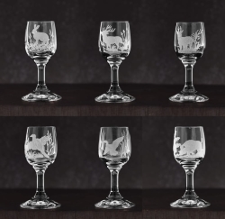 Kieliszki do wódki Myśliwskie (3729-Gema) 35 ml 6 szt. w pudełku szklanka.pl