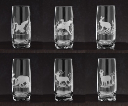 Wysokie szklanki long drink do drinków soku wody "Myśliwskie" 350ml