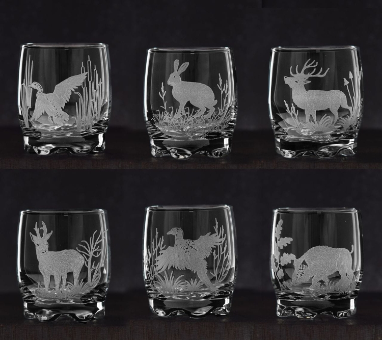 Szklanki do whisky Myśliwskie (8011) 250 ml  | 6 szt. w pudełku szklanka.pl