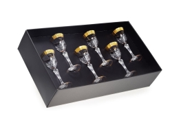 Kieliszki do wódki, likieru złote Bohemia MIRADOR 80ml