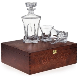 Ekskluzywny zestaw do whisky Bohemia Cooper 6+1 Kryształ w skrzynce z GRAWEREM