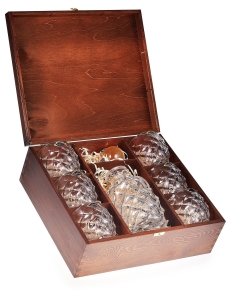 Ekskluzywny zestaw do whisky BOHEMIA Morris 6+1 Kryształ w skrzynce z GRAWEREM