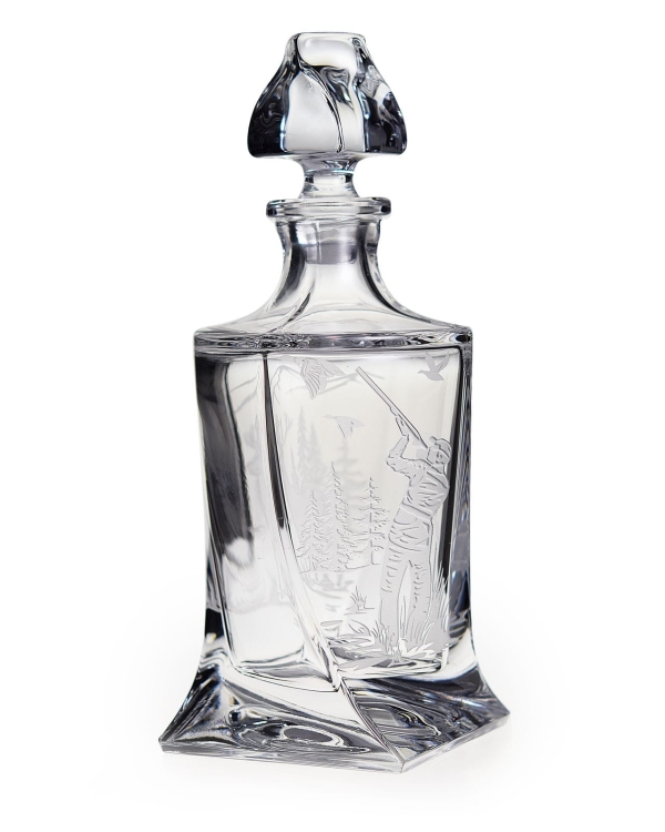 Komplet do whisky 6+1 kryształowy "Myśliwski" karafka + szklanki w skrzynce z GRAWEREM