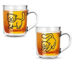 Szklanka Kubki dla dzieci kotki 250ml 2szt