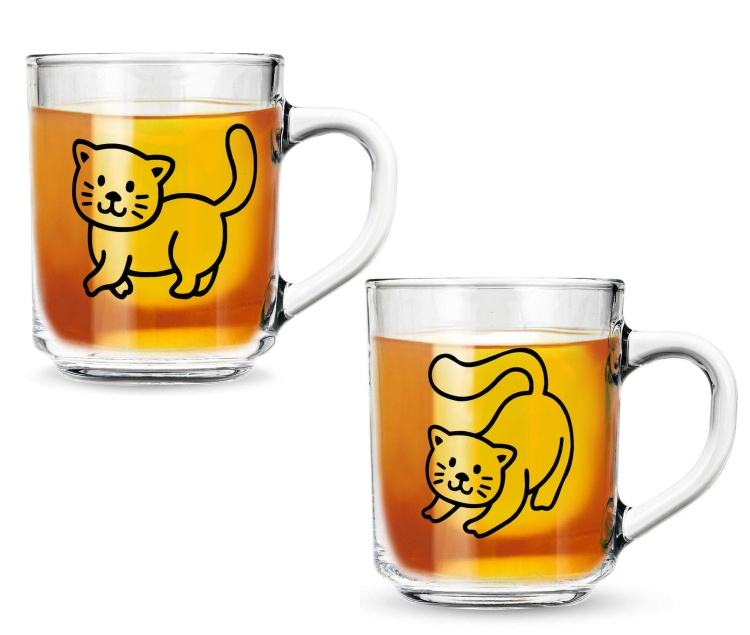 Szklanka Kubki dla dzieci kotki 250ml 2szt