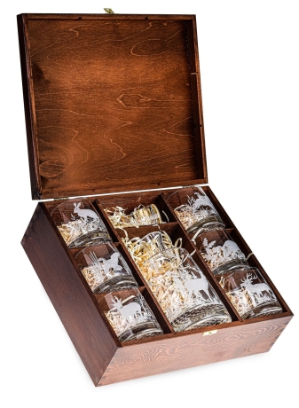 Przejdź do produktu Komplet do whisky 6+1 "Myśliwski" karafka + szklanki w skrzynce (F) (2)