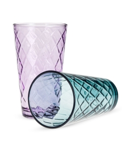 Kolorowe wysokie szklanki do soku, drinków Maia 370ml 6szt