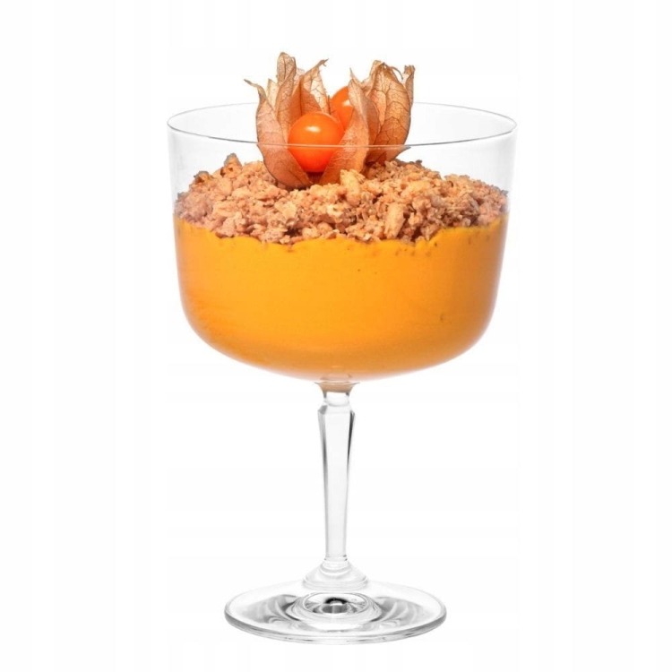 KROSNO ROMA Pucharki czarki na lody desery 570ml 4szt