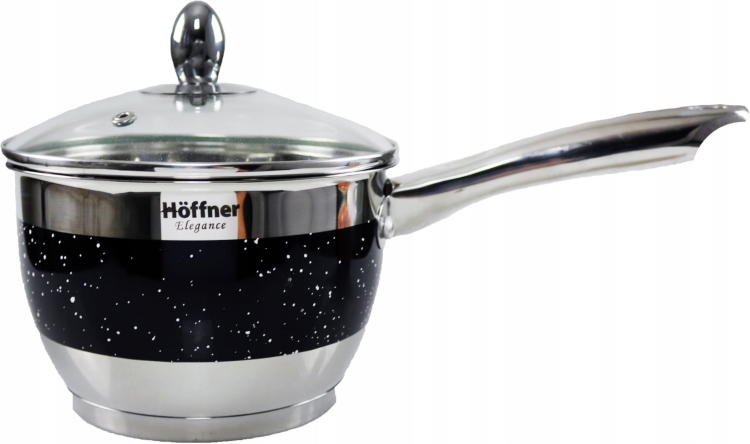 Zestaw garnków ze stali nierdzewnej Hoffner Czarny 12 el