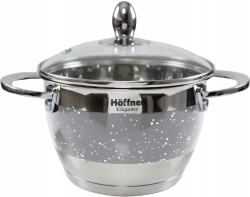 Zestaw garnków ze stali nierdzewnej Hoffner Szary 12 el