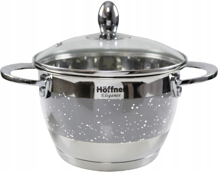 Zestaw garnków ze stali nierdzewnej Hoffner Szary 12 el