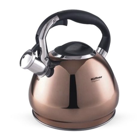 Przejdź do produktu Czajnik metalowy z gwizdkiem Hoffner 3L Indukcja Gaz HF-1017 Miedziany