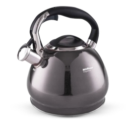 Czajnik metalowy z gwizdkiem Hoffner 3L Indukcja Gaz HF-1017 Szary