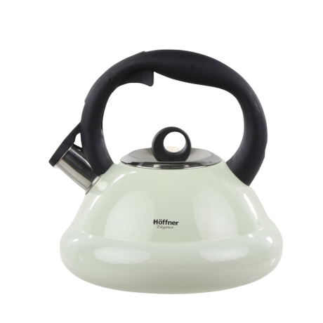 Przejdź do produktu Czajnik metalowy z gwizdkiem Hoffner 3L Indukcja Gaz HF-1006 Biały