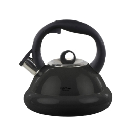 Czajnik metalowy z gwizdkiem Hoffner 3L Indukcja Gaz HF-1006 Czarny