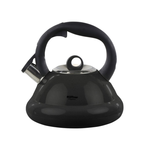 Przejdź do produktu Czajnik metalowy z gwizdkiem Hoffner 3L Indukcja Gaz HF-1006 Czarny