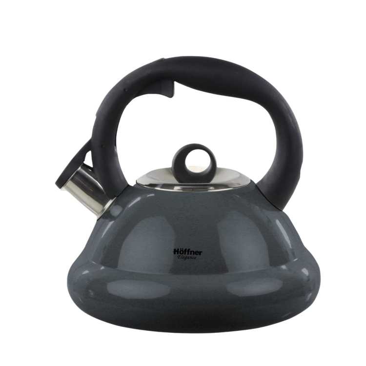Czajnik metalowy z gwizdkiem Hoffner 3L Indukcja Gaz HF-1006 Szary
