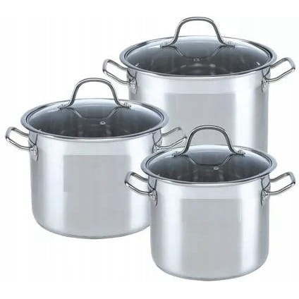Przejdź do produktu Zestaw garnków ze stali nierdzewnej Hoffner 6 el HF-4676