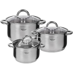 Zestaw garnków ze stali nierdzewnej Hoffner 6 el HF-4447