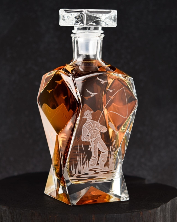 Karafka łamana do whisky "Wędkarska" 750ml